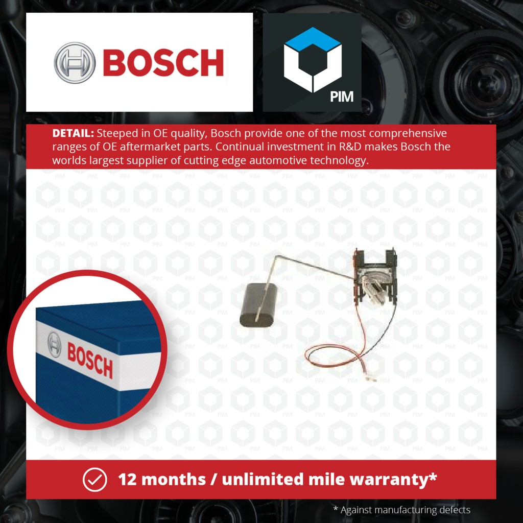 Bosch Fuel Tank Sender Unit 1582980163 [PM918165]