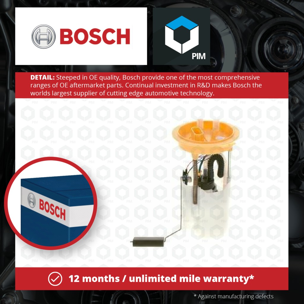 Bosch Fuel Pump In tank 0986580826 [PM918127]