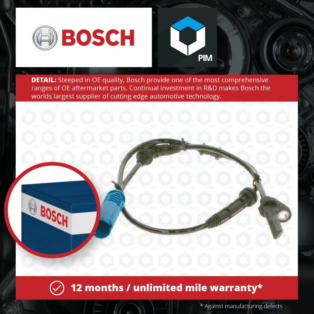 Bosch ABS Sensor Front 0265007807 [PM918111]