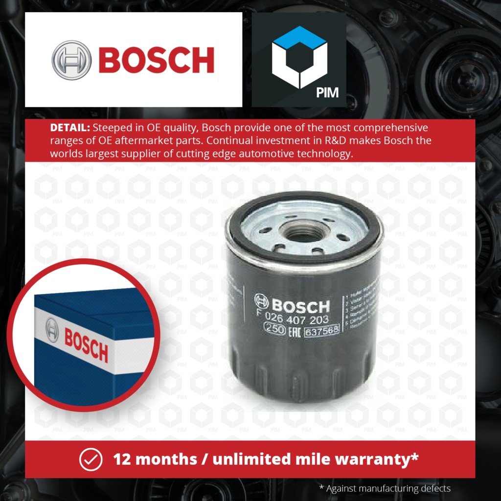 Bosch Oil Filter F026407203 [PM917523]