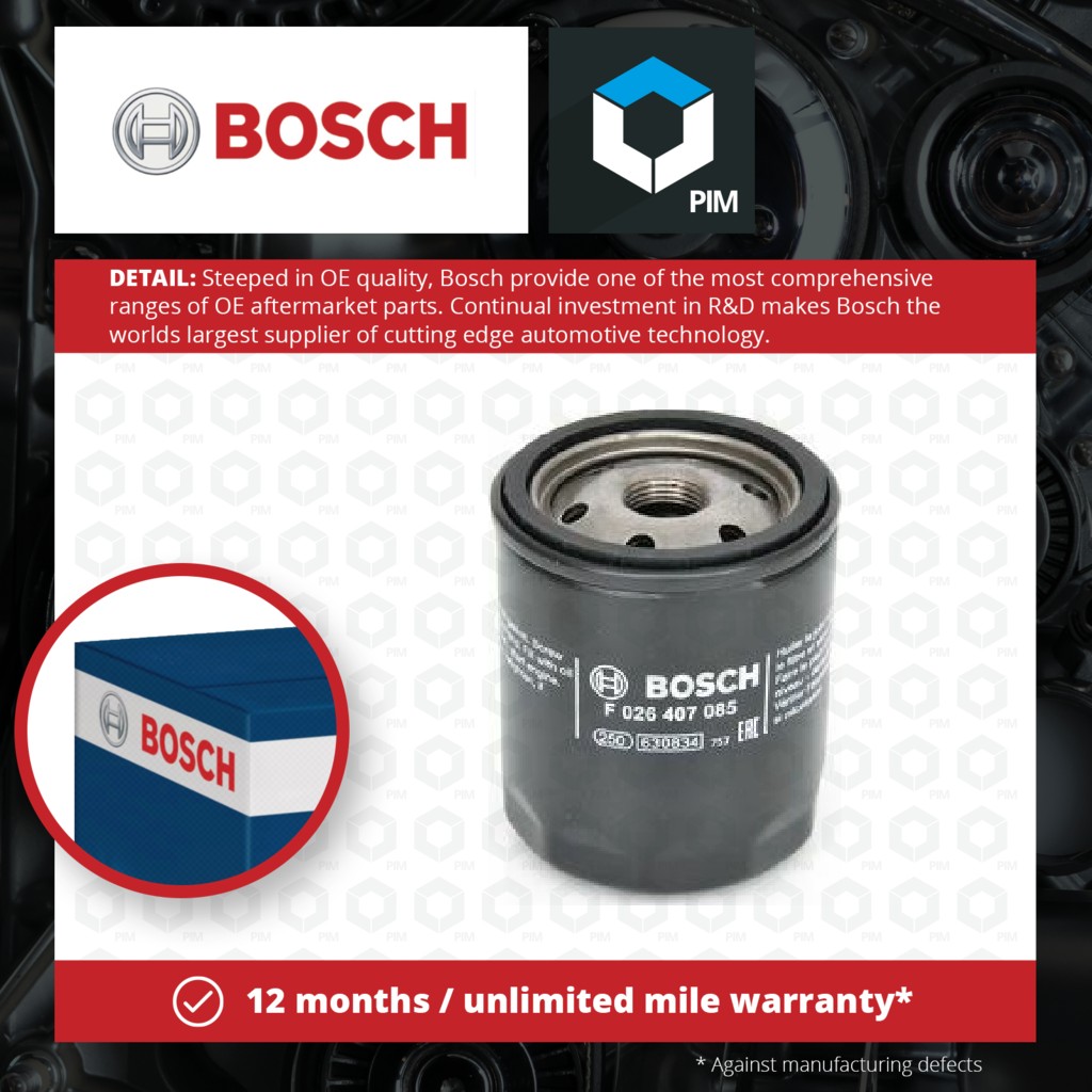 Bosch Oil Filter F026407085 [PM917514]
