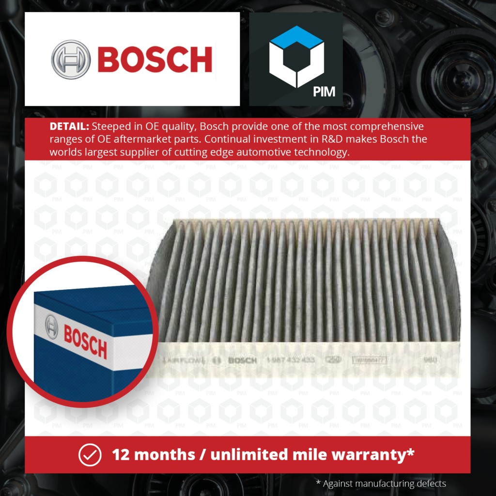 Bosch Pollen / Cabin Filter 1987432433 [PM917361]