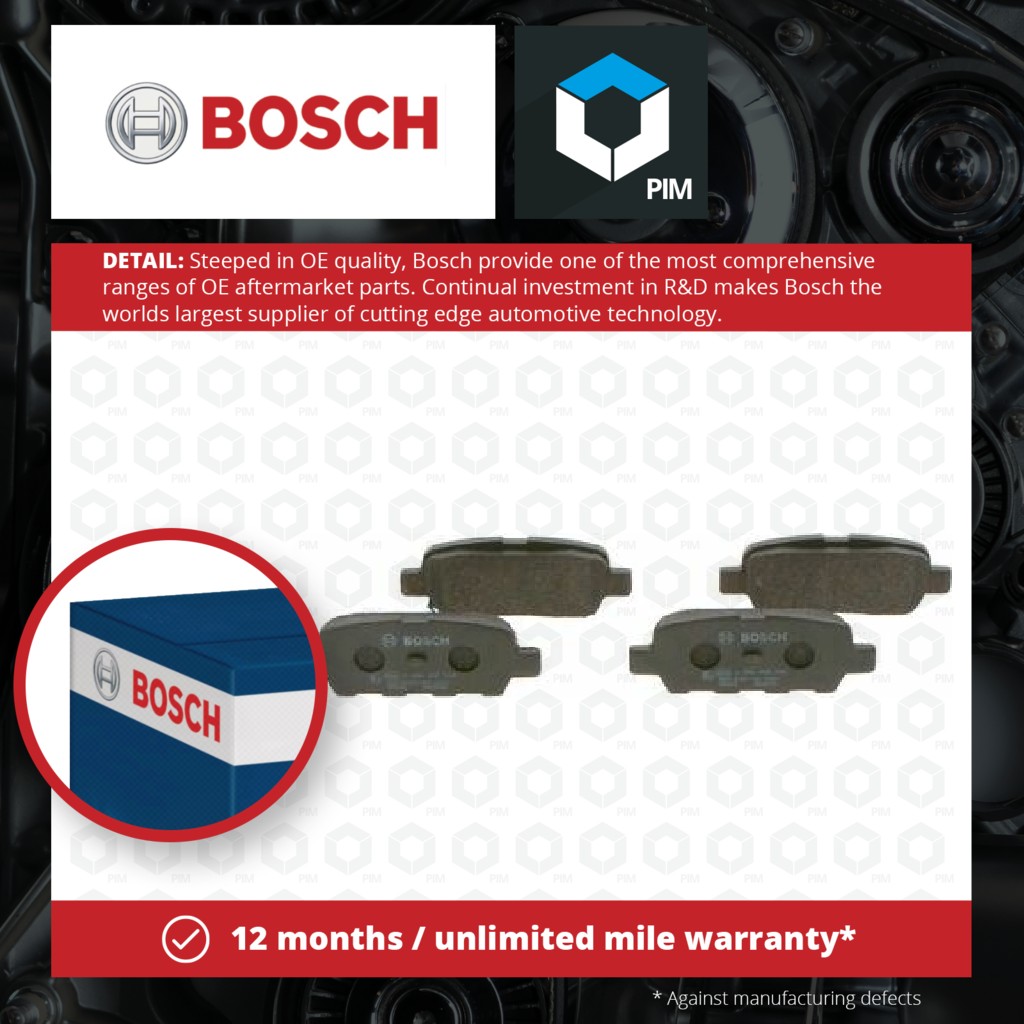 Bosch Brake Pads Set Rear 0986495089 [PM915616]