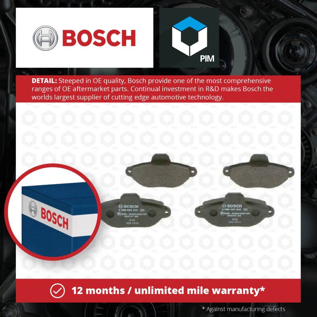 Bosch Brake Pads Set Front 0986495255 [PM915597]