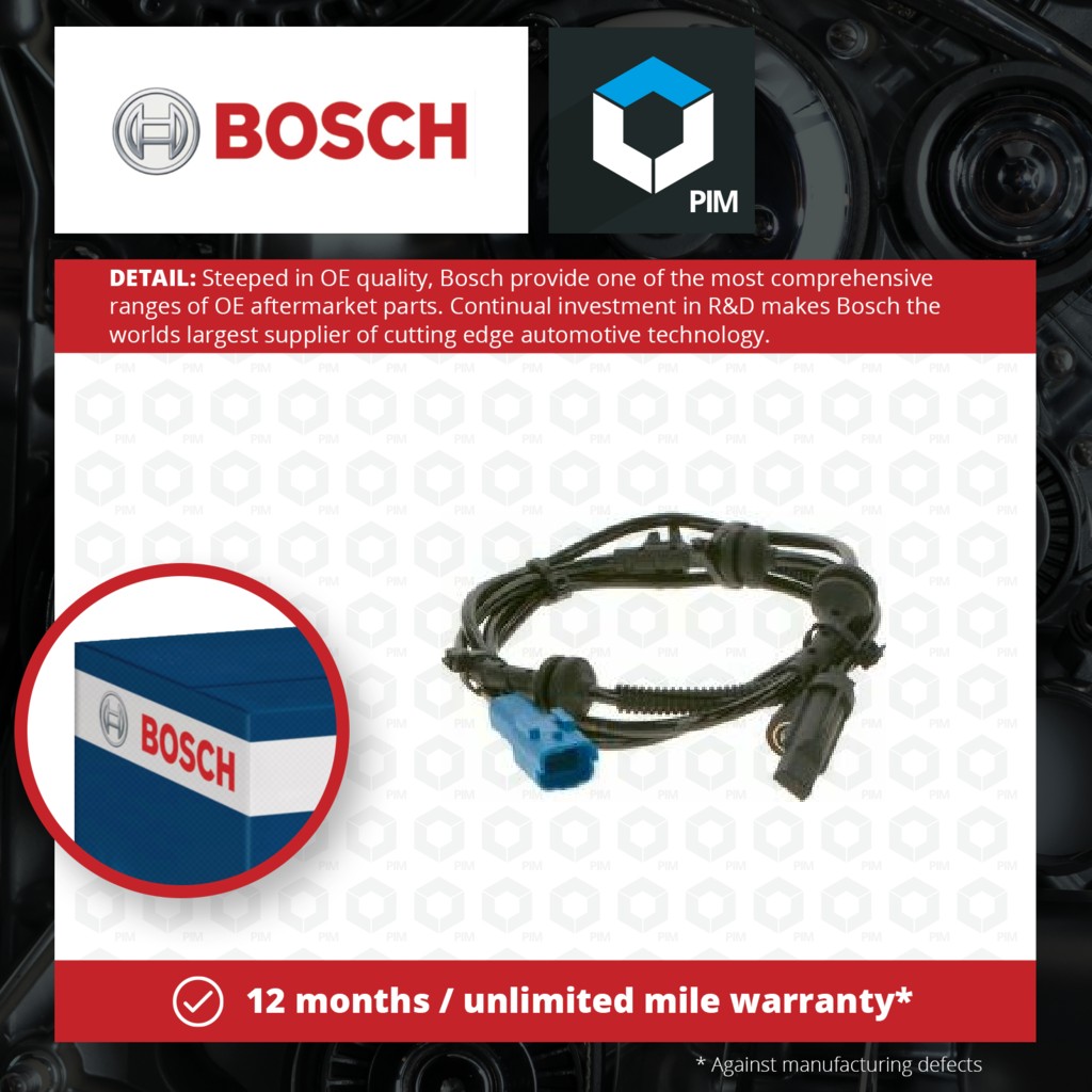 Bosch ABS Sensor 0986594567 [PM914569]