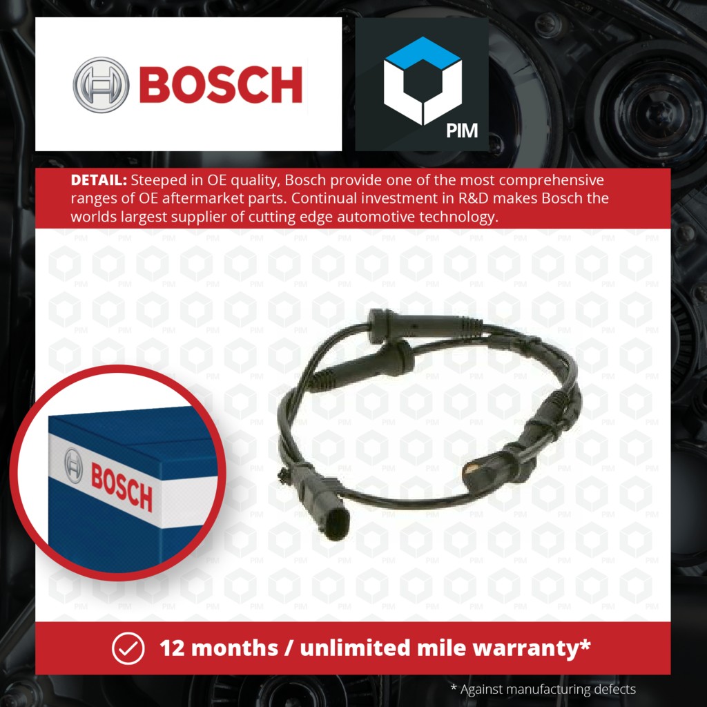 Bosch ABS Sensor Rear 0986594582 [PM914562]