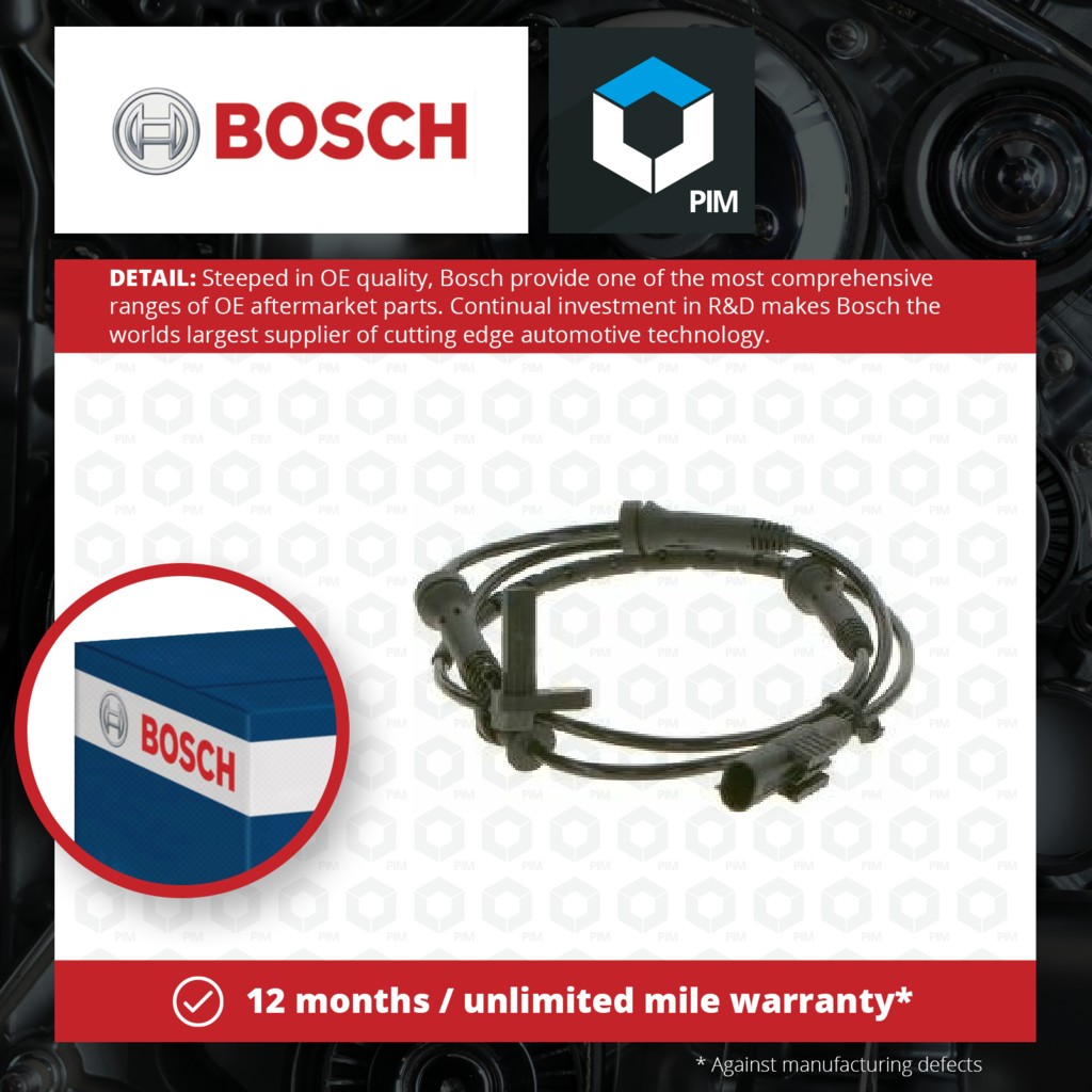 Bosch ABS Sensor Front 0986594581 [PM914561]