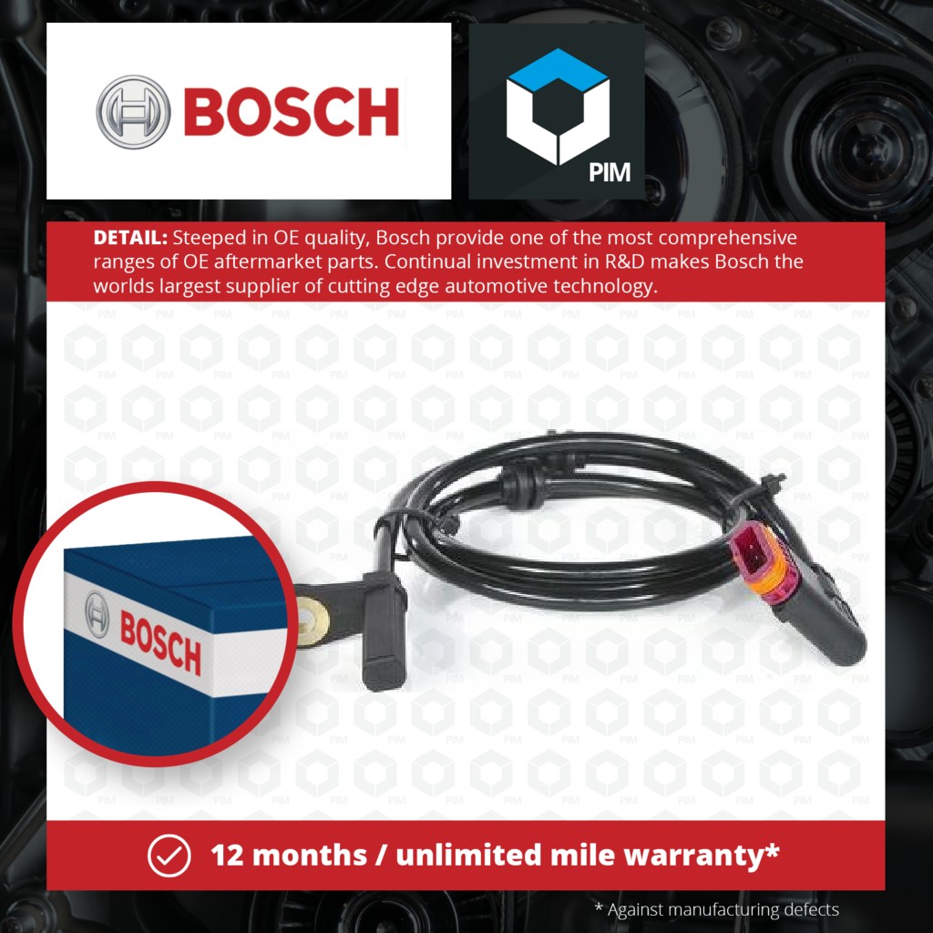 Bosch ABS Sensor Rear 0986594546 [PM914555]