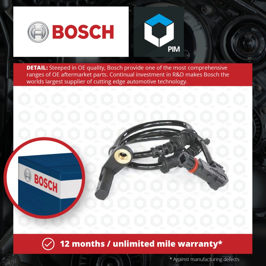 Bosch ABS Sensor Front 0986594543 [PM914552]