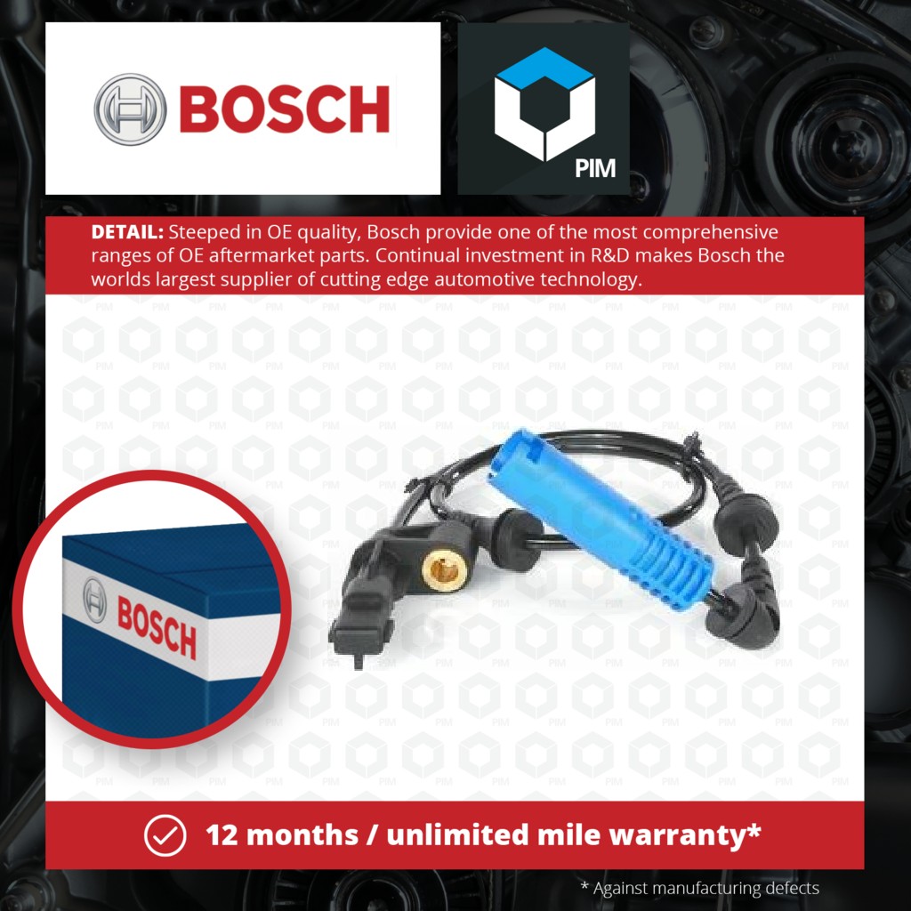 Bosch ABS Sensor Front Right 0986594528 [PM914548]