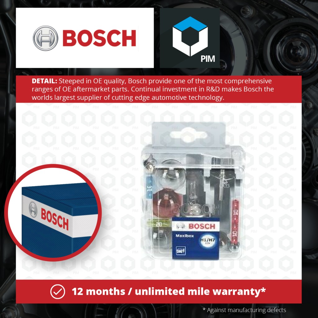 Bosch Bulb Kit (Maxibox)448/499 H1/H7 12v 1987301120 [PM877817]