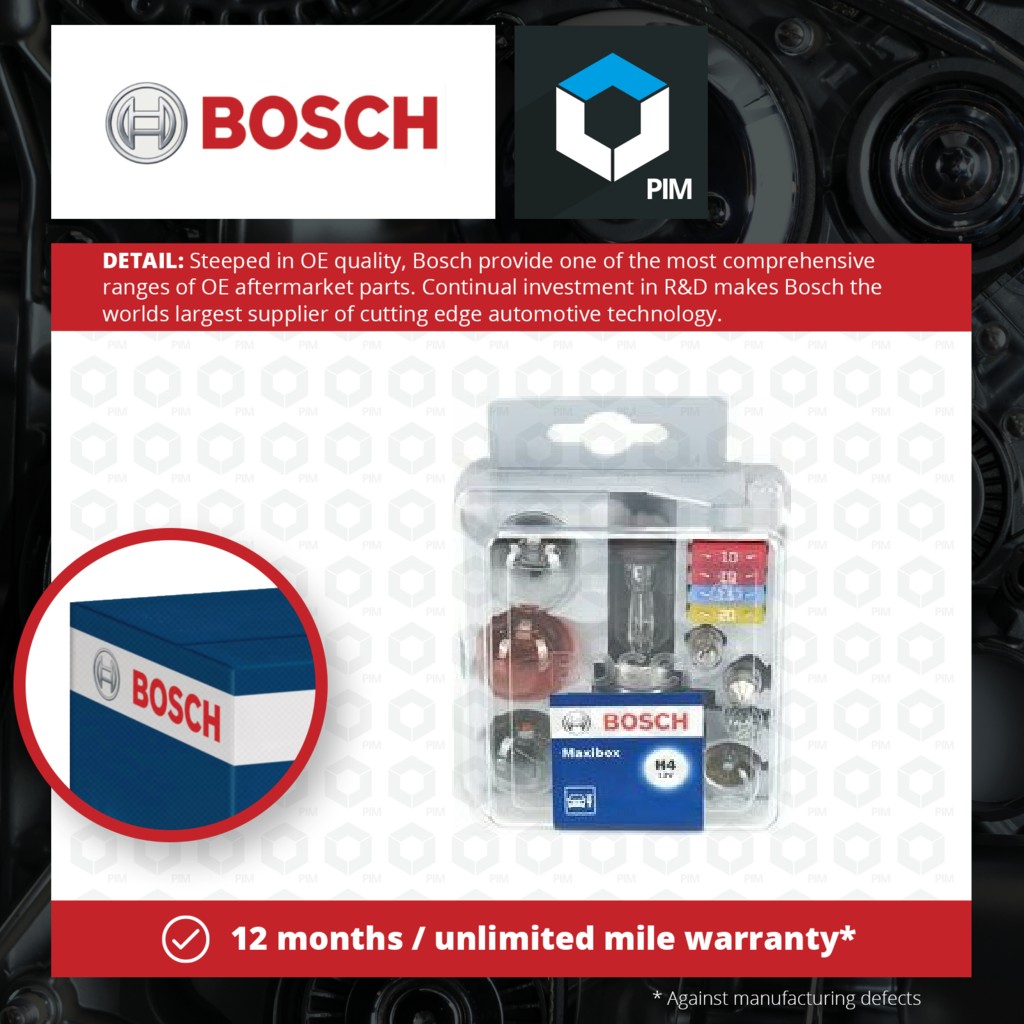 Bosch Bulb Kit (Maxibox) H4 12v Maxi472 1987301111 [PM877815]