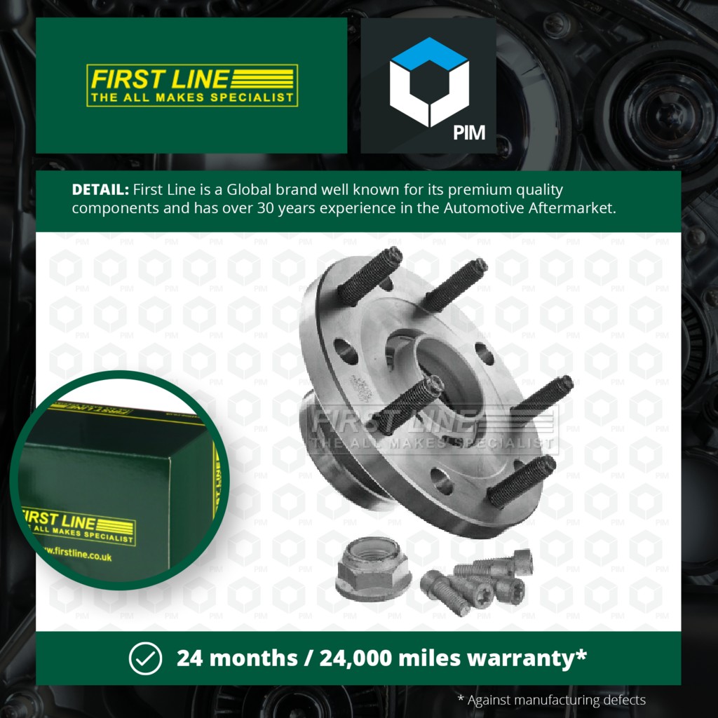 First Line Wheel Bearing Kit Rear FBK1460 [PM877763]