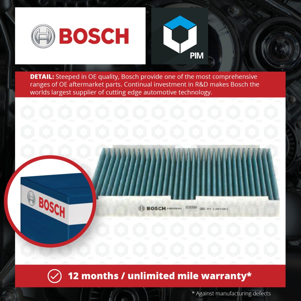 Bosch Pollen / Cabin Filter 0986628501 [PM877616]