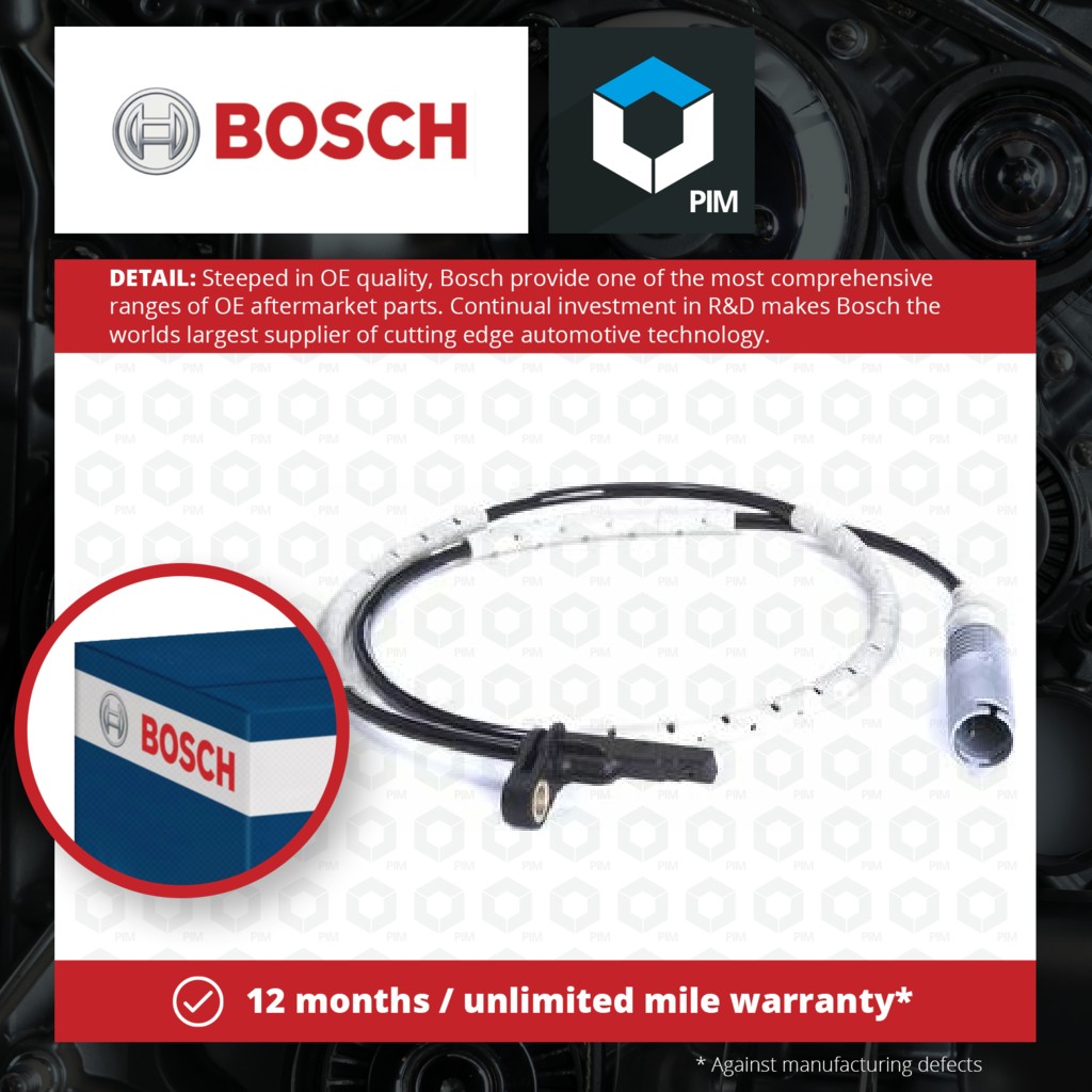 Bosch ABS Sensor Rear 0986594572 [PM877612]