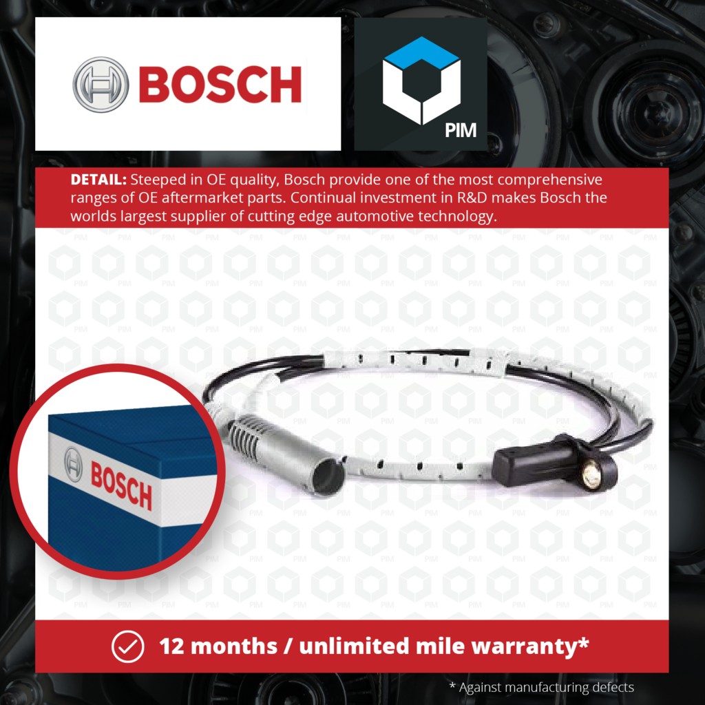 Bosch ABS Sensor Rear 0986594571 [PM877611]