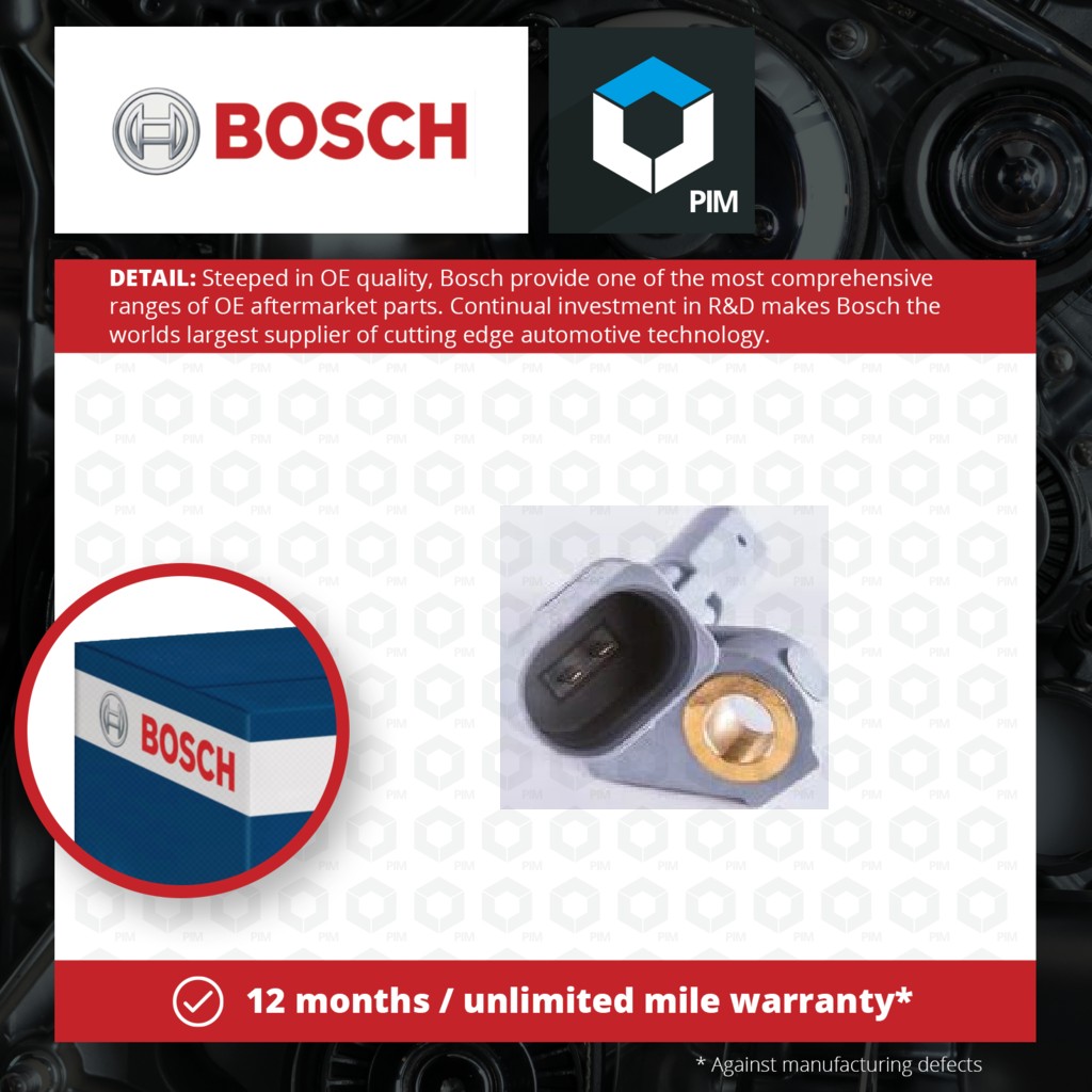 Bosch ABS Sensor Rear Right 0986594560 [PM877608]