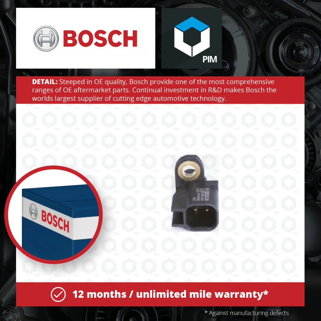 Bosch ABS Sensor Rear 0986594554 [PM877602]