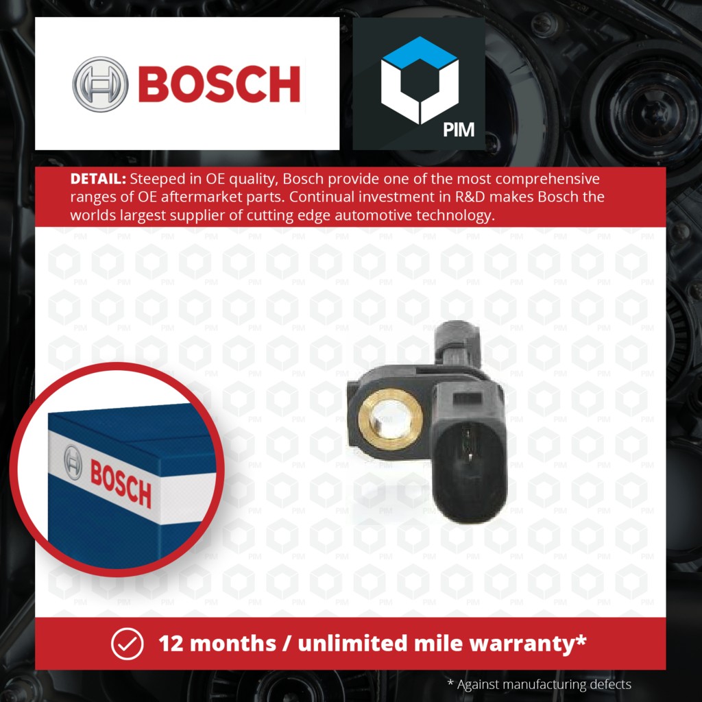 Bosch ABS Sensor Rear 0986594526 [PM877595]