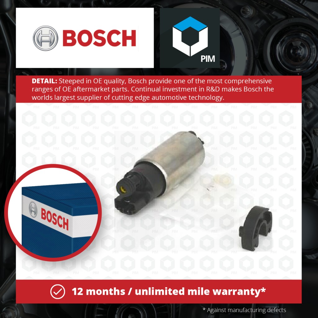 Bosch Fuel Pump In tank 0986580908 [PM877590]