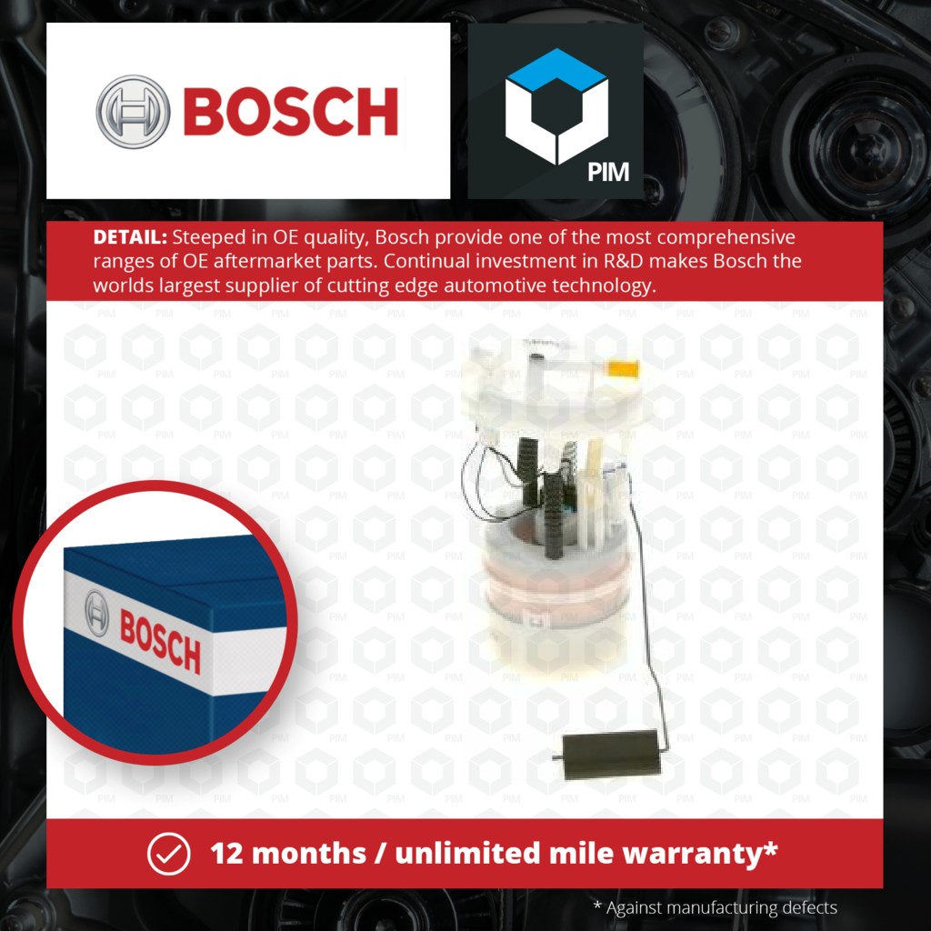 Bosch Fuel Pump In tank 0986580376 [PM877587]