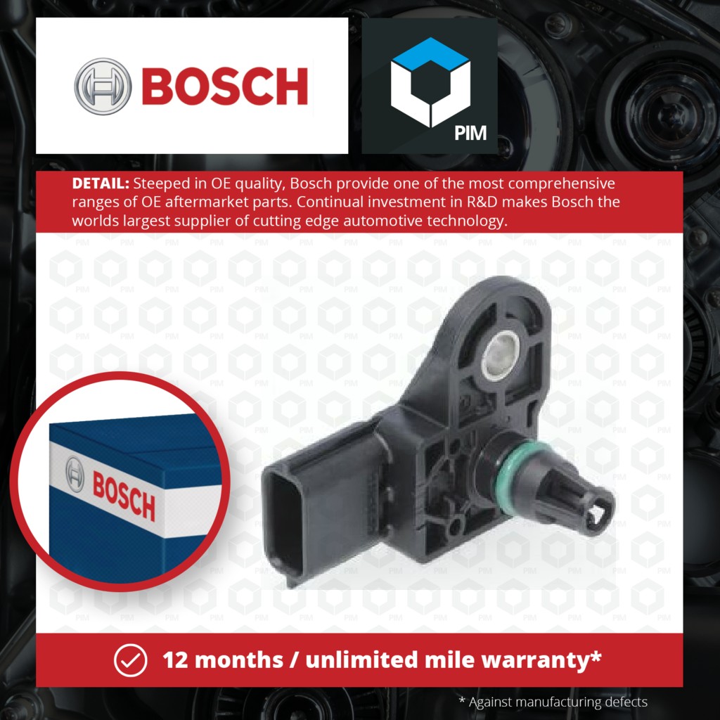 Bosch Boost Pressure Sensor 0281006108 [PM877355]