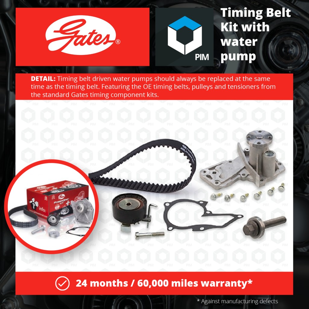 Gates Timing Belt & Water Pump Kit KP25669XS [PM875529]
