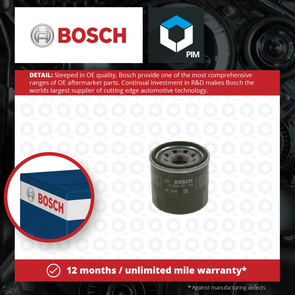 Bosch Oil Filter F026407160 [PM874532]