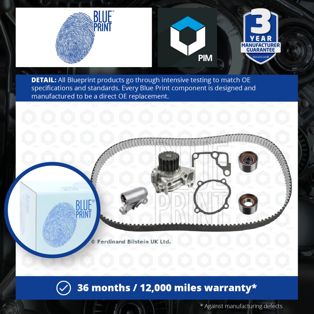 Blue Print Timing Belt & Water Pump Kit ADM573705 [PM873335]