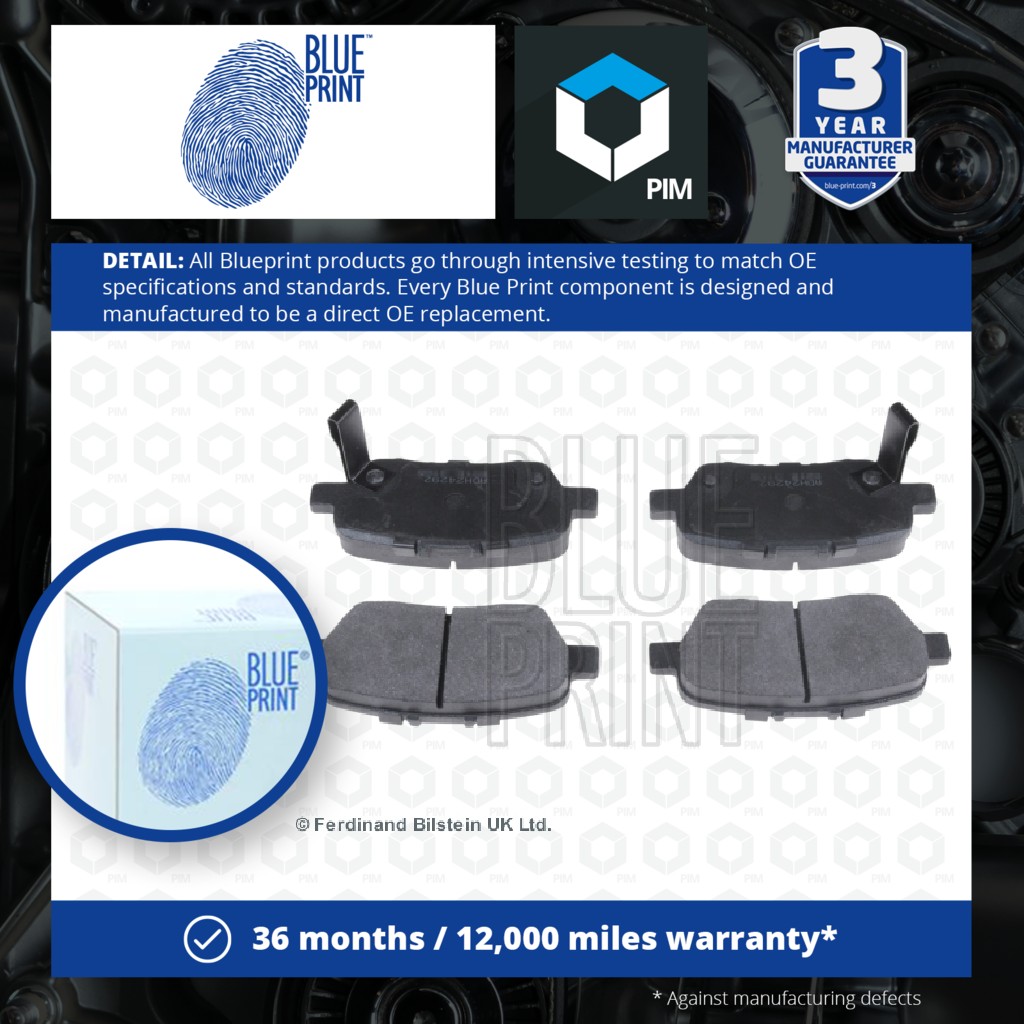 Blue Print Brake Pads Set Rear ADH24292 [PM873292]