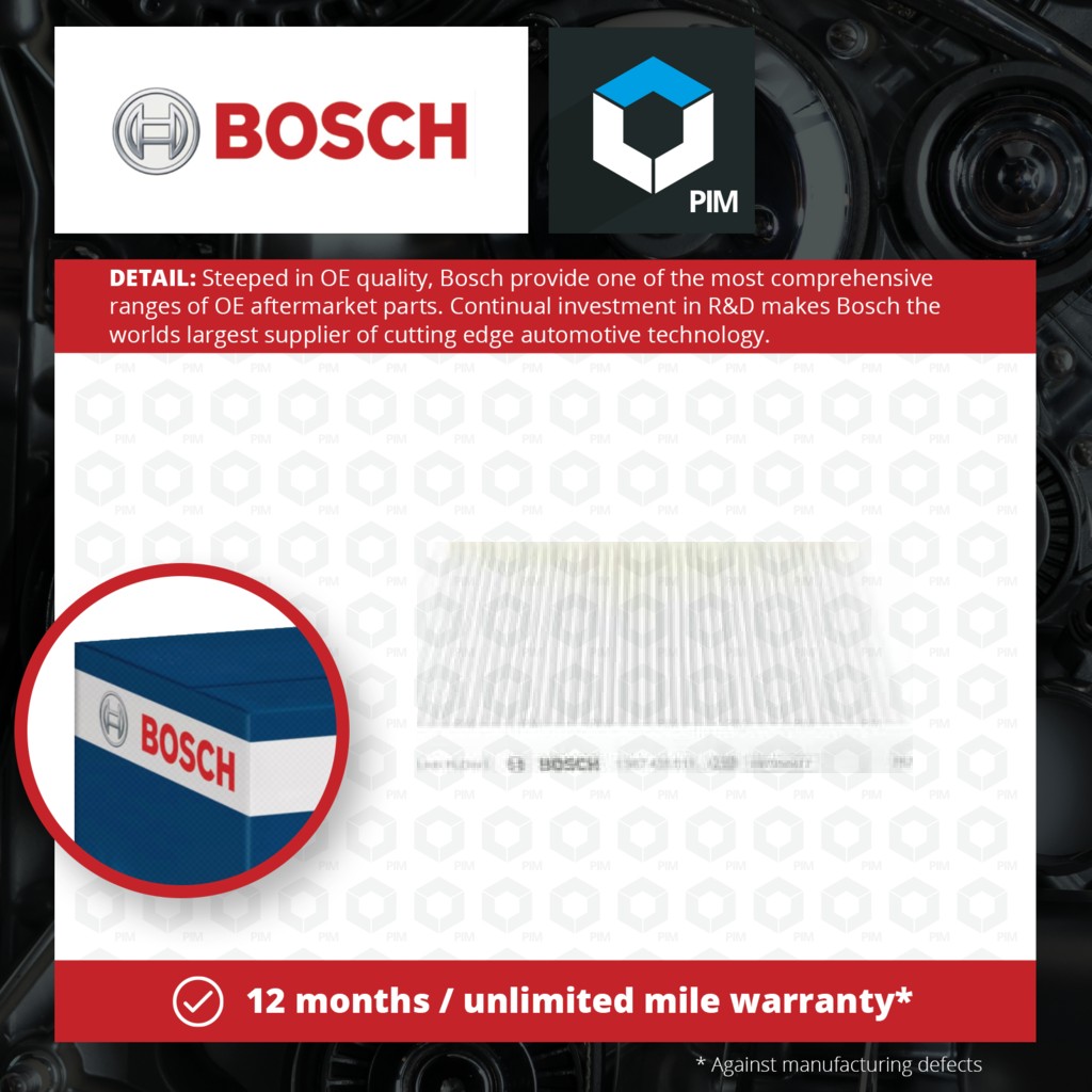 Bosch Pollen / Cabin Filter 1987435011 [PM871064]
