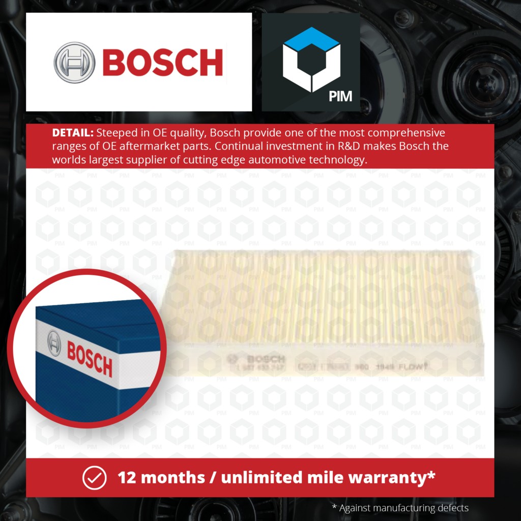 Bosch Pollen / Cabin Filter 1987432247 [PM871045]