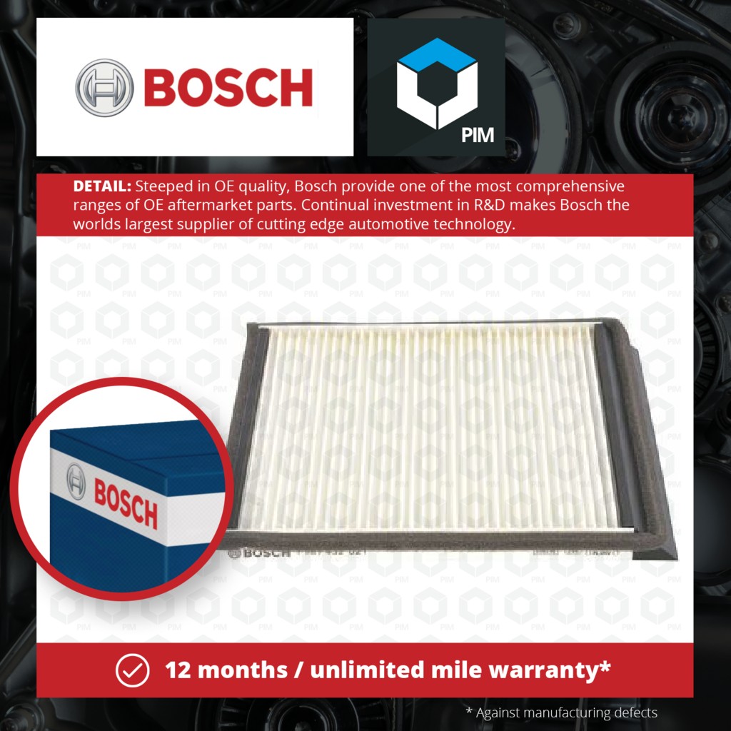 Bosch Pollen / Cabin Filter 1987432021 [PM871015]