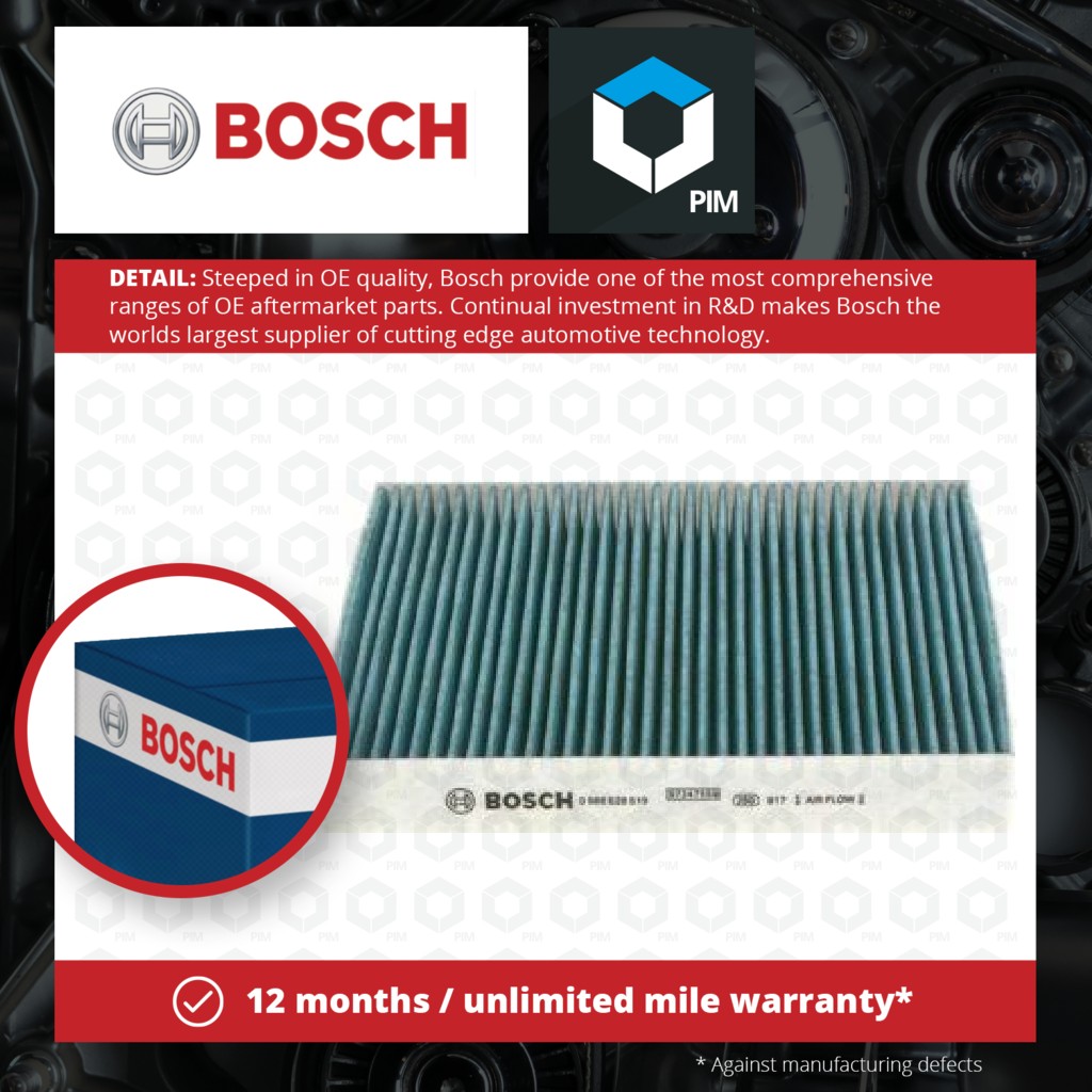 Bosch Pollen / Cabin Filter 0986628519 [PM870577]