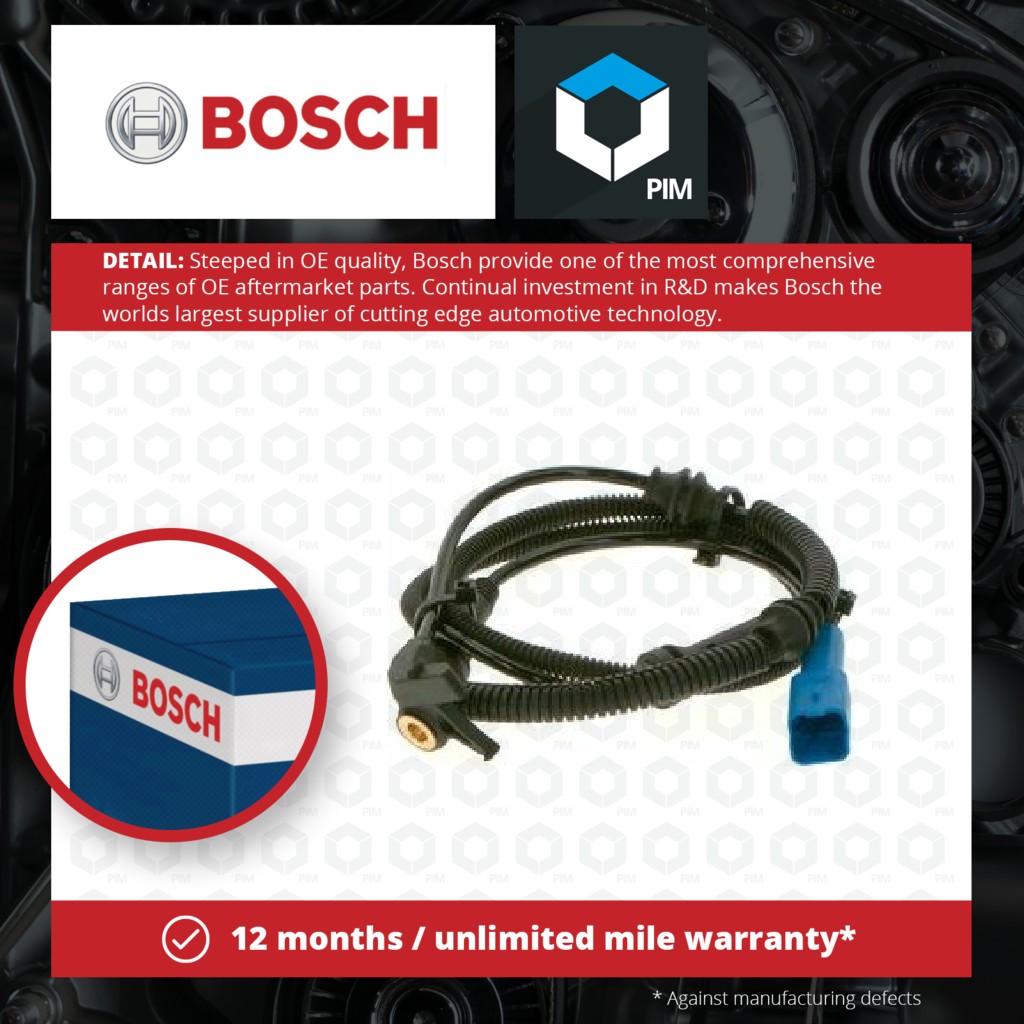 Bosch ABS Sensor Front 0986594576 [PM870563]