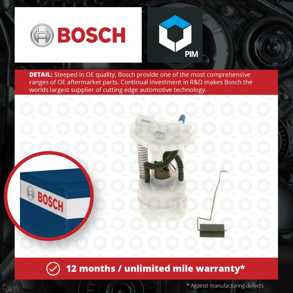 Bosch Fuel Pump In tank 0986580952 [PM870560]