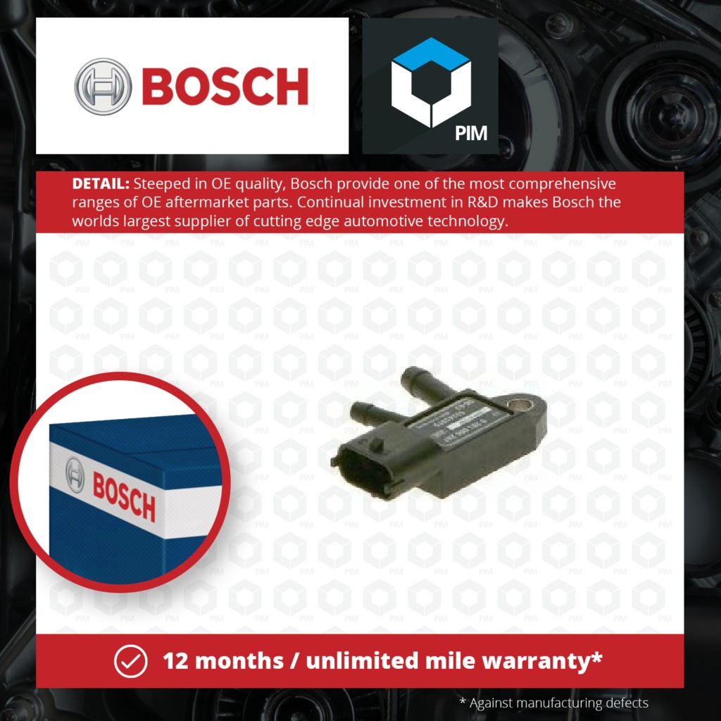 Bosch Exhaust Pressure Sensor 0281006287 [PM870345]