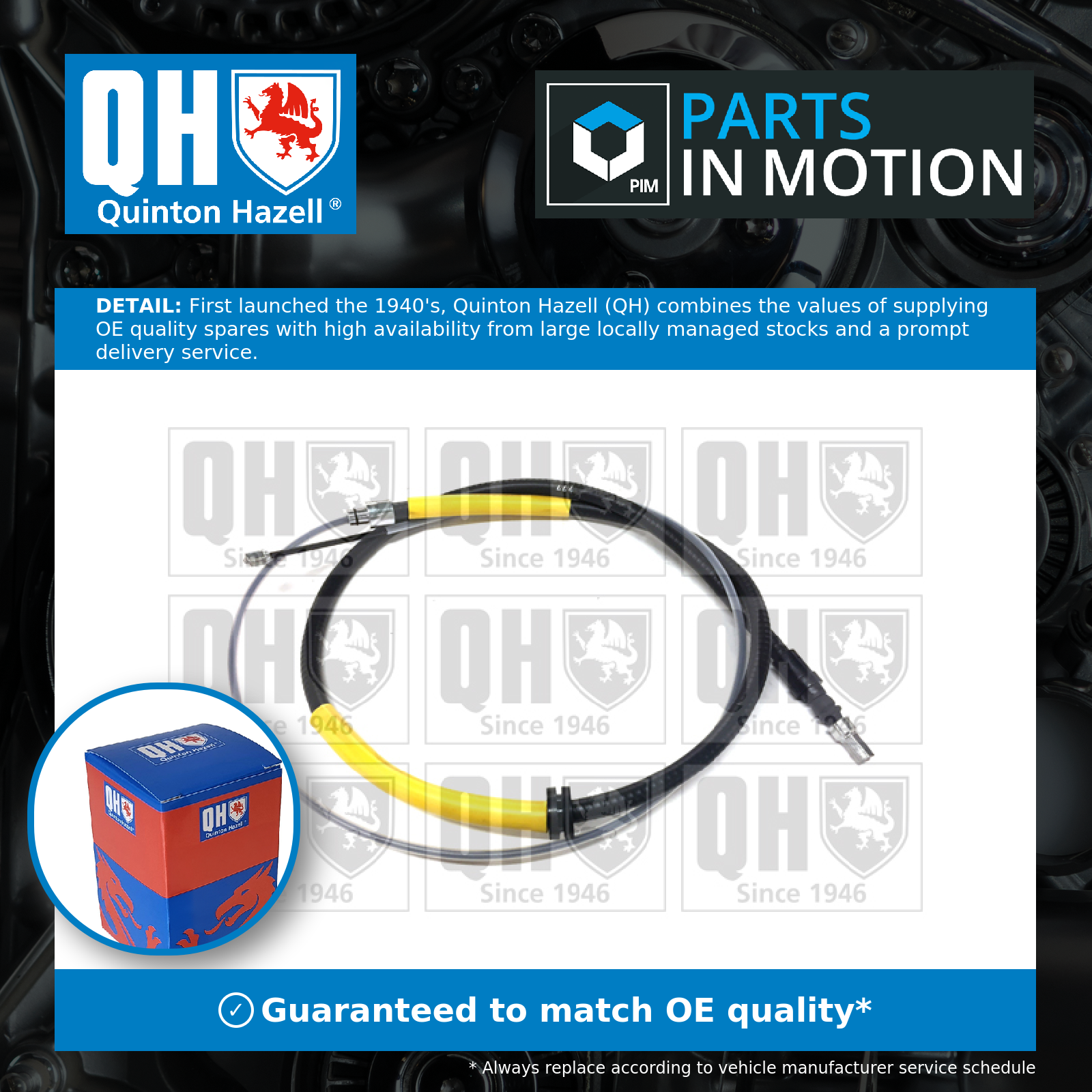 Quinton Hazell Handbrake Cable Rear BC4510 [PM867522]