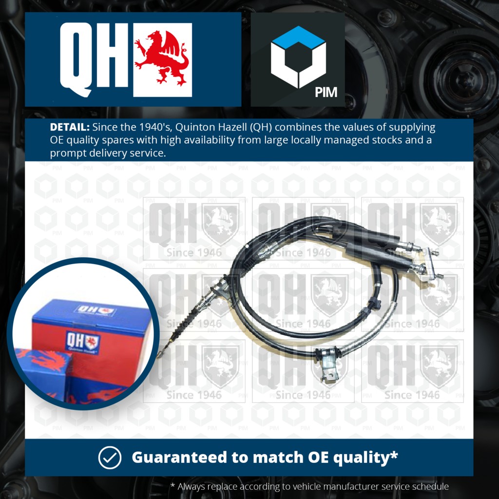 Quinton Hazell Handbrake Cable Centre BC4496 [PM867508]