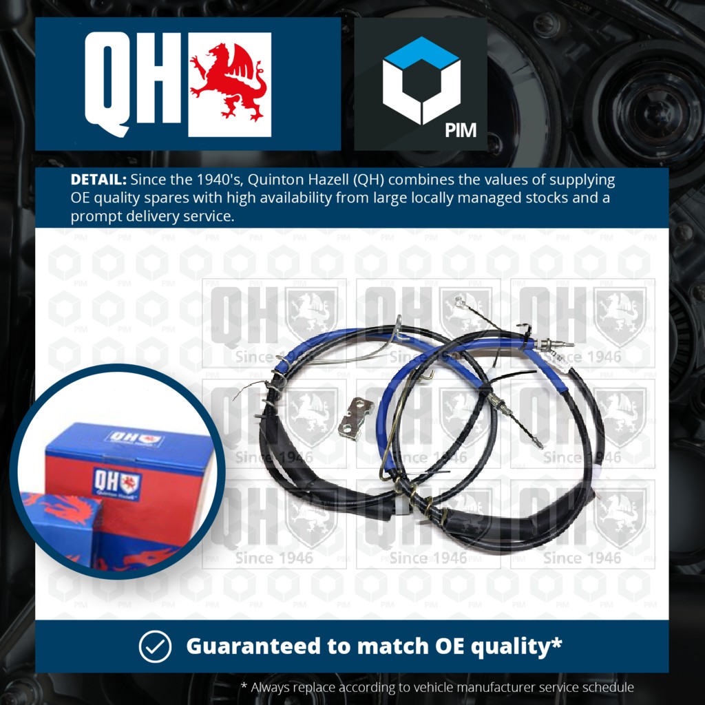 Quinton Hazell Handbrake Cable Rear BC4396 [PM867421]