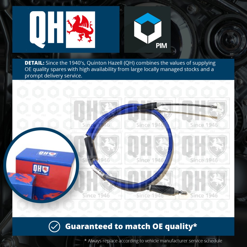 Quinton Hazell Handbrake Cable Rear Right BC4354 [PM867379]
