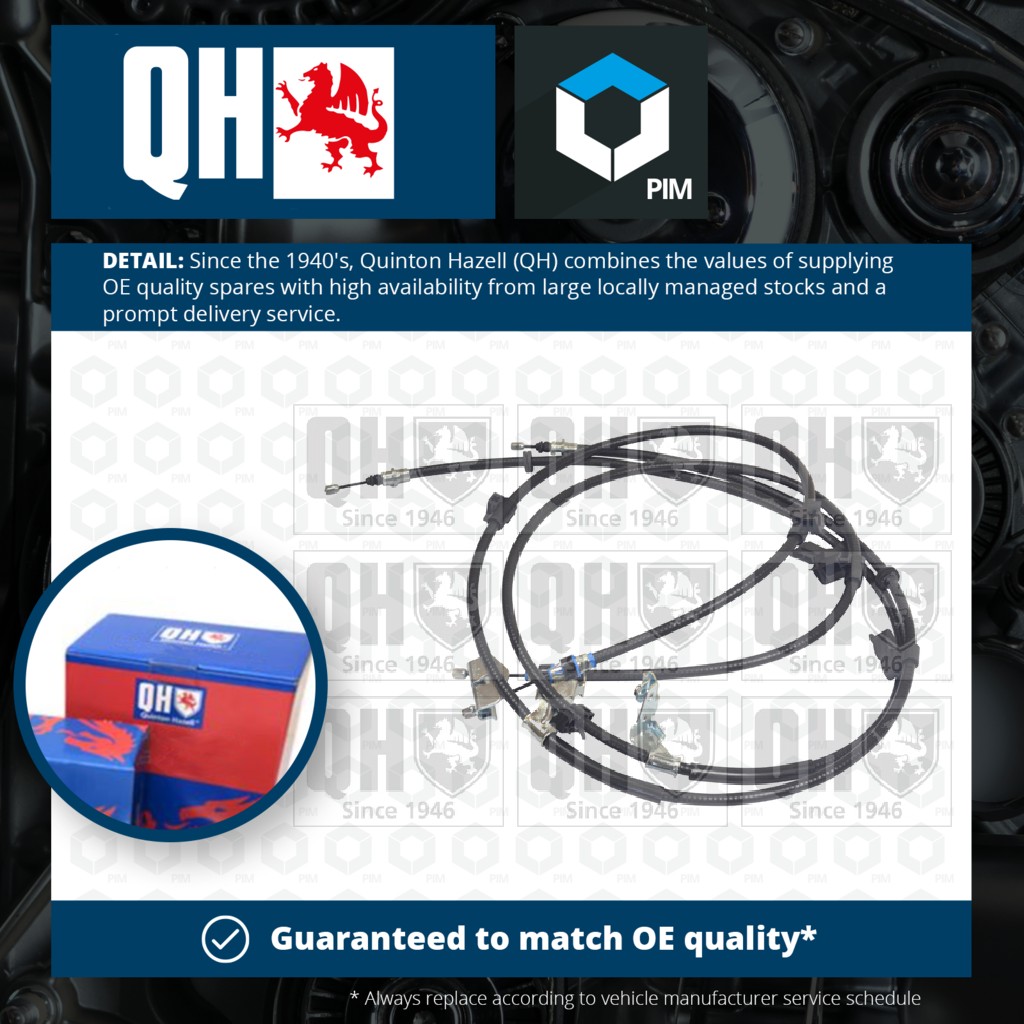 Quinton Hazell Handbrake Cable Rear BC4314 [PM867341]