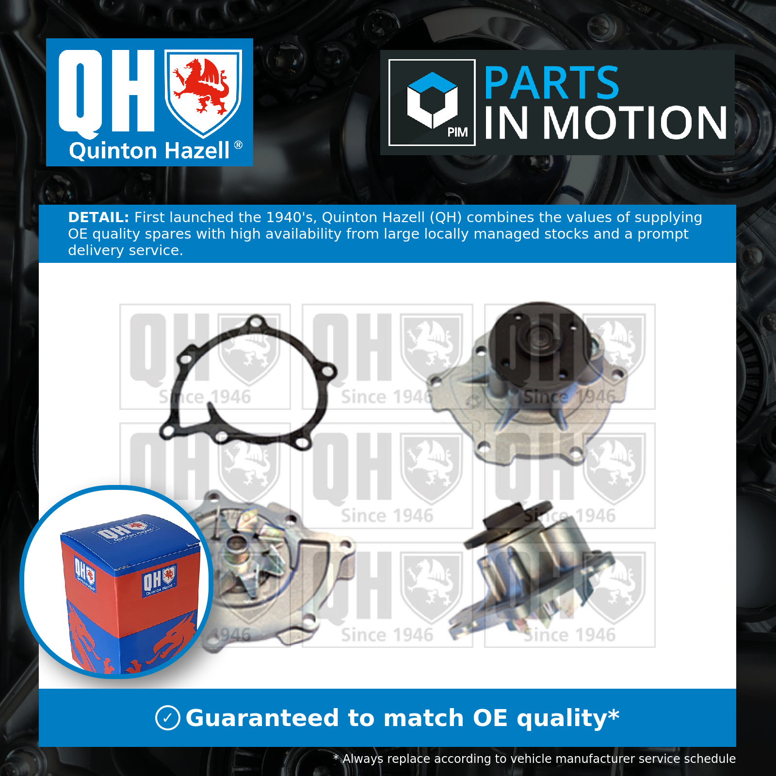Quinton Hazell Water Pump QCP3818 [PM867128]