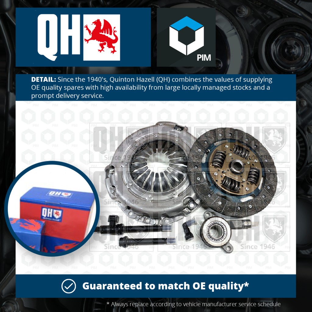 Quinton Hazell Clutch Kit 3pc (Cover+Plate+CSC) QKT4193AF [PM866868]