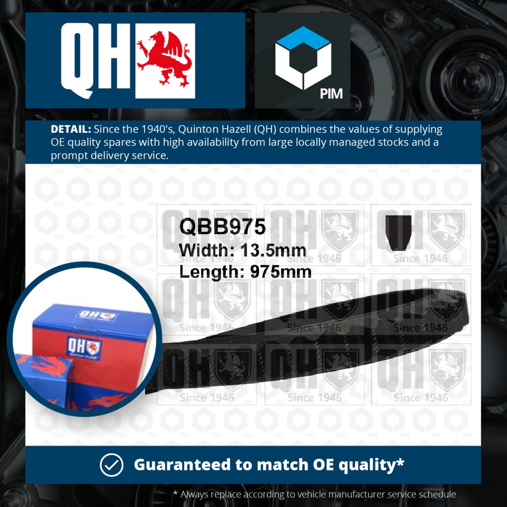 Quinton Hazell Drive Belt QBB975 [PM863707]