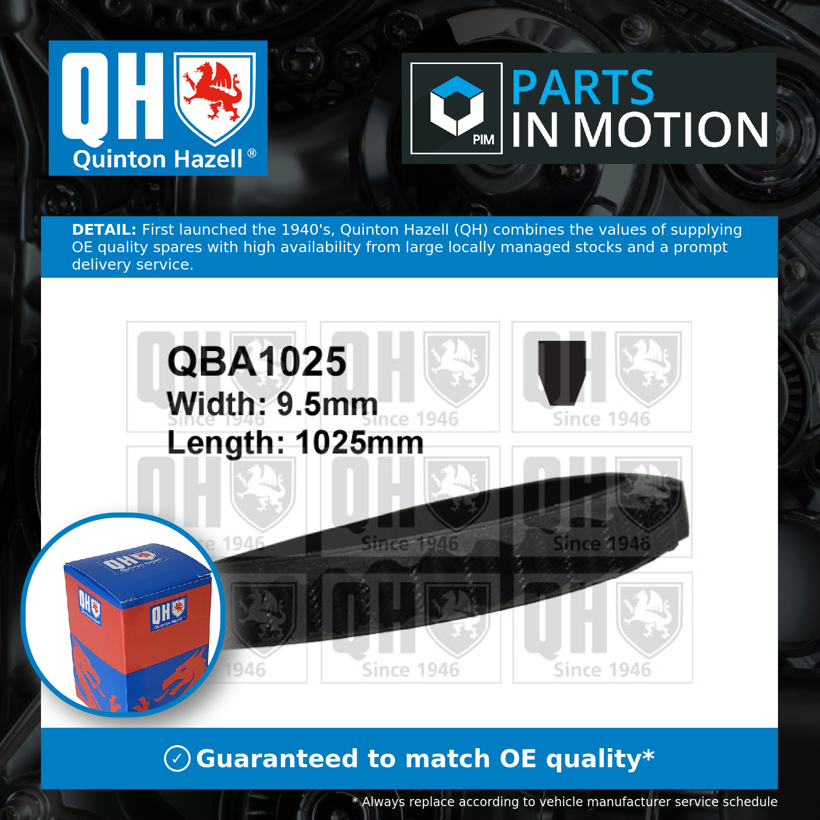 Quinton Hazell Drive Belt QBA1025 [PM863598]