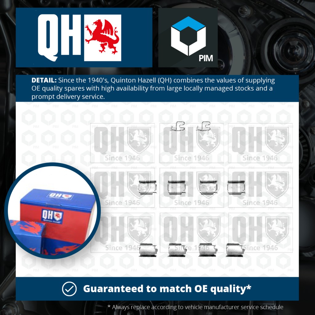 Quinton Hazell Brake Pad Fitting Kit Front BFK901 [PM863153]