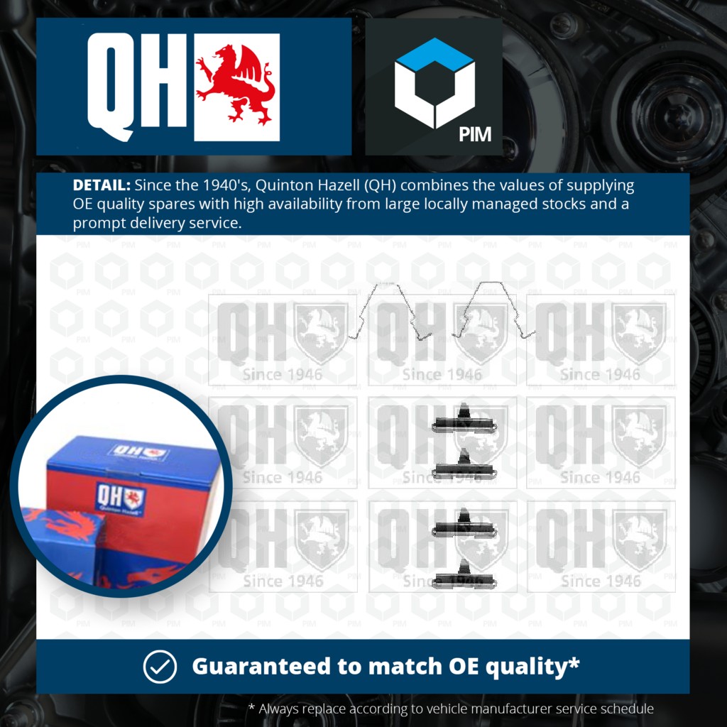 Quinton Hazell Brake Pad Fitting Kit Rear BFK844 [PM863129]