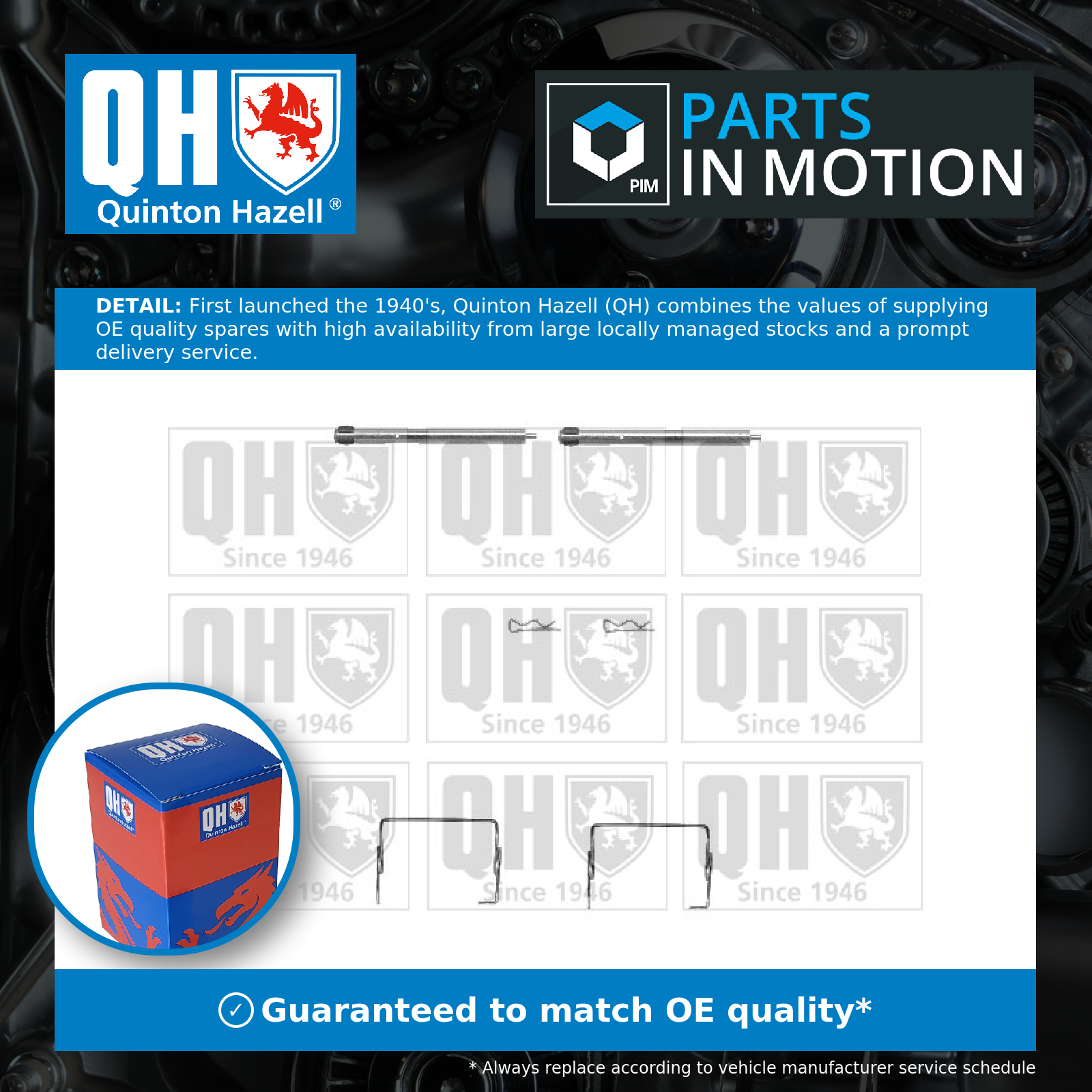 Quinton Hazell Brake Pad Fitting Kit Rear BFK841 [PM863127]