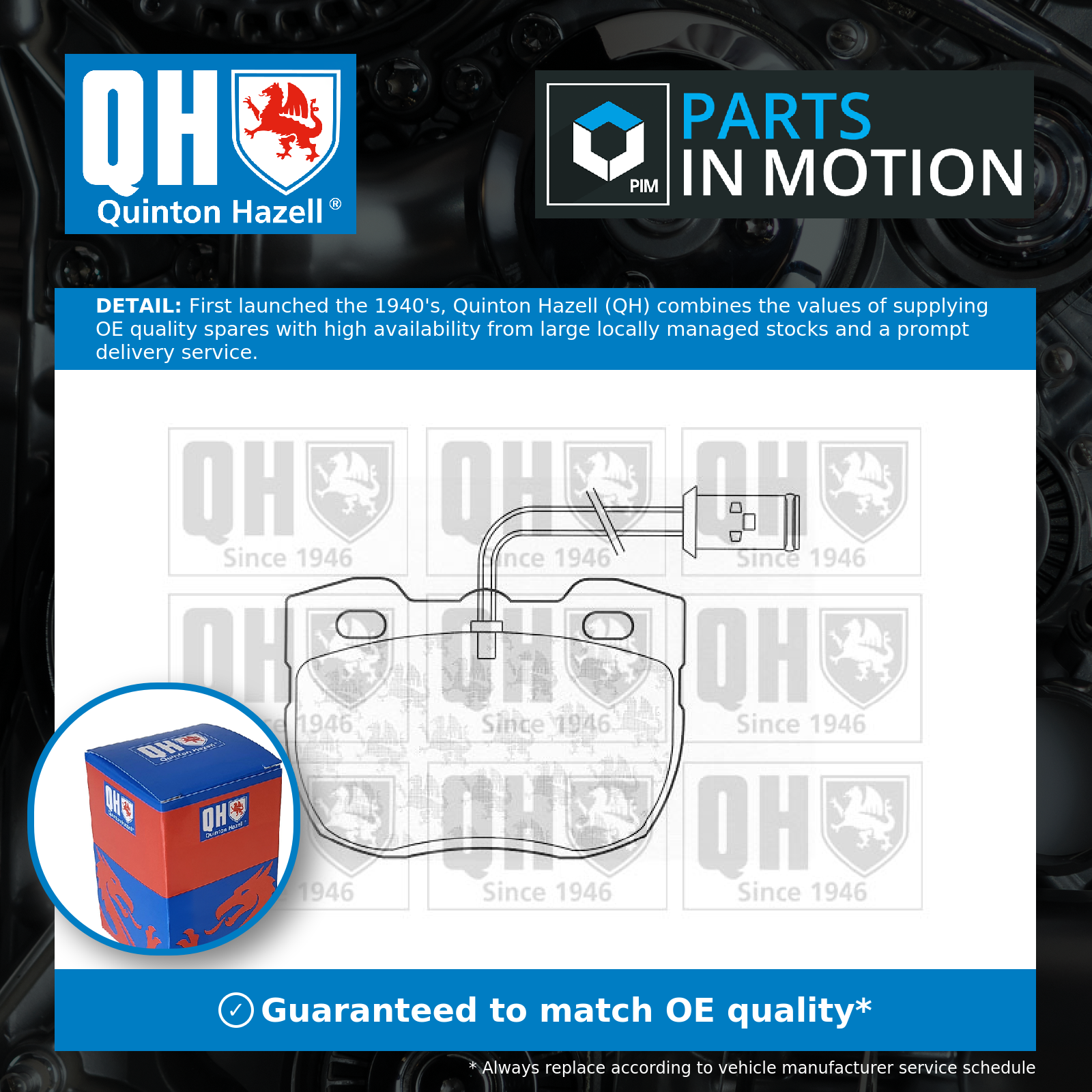 Quinton Hazell Brake Pads Set Front BP559 [PM862455]